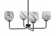 Toltec Lighting - 6204-MB-4819 - Four Light Chandelier - Sandia - Matte Black
