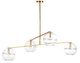 Visual Comfort Modern - SLCH355CPAB - Four Light Chandelier - Lowing - Polished Antique Brass