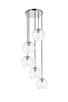 Elegant Lighting - LD2226C - Five Light Pendant - BAXTER - Chrome and Clear