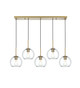Elegant Lighting - LD2228SG - Five Light Pendant - Baxter - Satin Gold and Clear