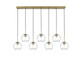 Elegant Lighting - LD2230SG - Seven Light Pendant - Baxter - Satin Gold and Clear
