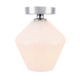 Elegant Lighting - LD2255C - One Light Flush Mount - Gene - Chrome and Frosted white glass