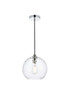 Elegant Lighting - LD2282C - One Light Pendant - Cashel - Chrome and Clear