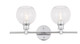 Elegant Lighting - LD2314C - Two Light Wall Sconce - Collier - Chrome and Clear glass