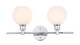 Elegant Lighting - LD2315C - Two Light Wall Sconce - Collier - Chrome and Frosted white glass
