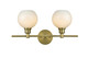 Elegant Lighting - LD2315SG - Two Light Wall Sconce - Collier - Satin Gold