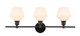 Elegant Lighting - LD2317BK - Three Light Wall Sconce - Gene - Black