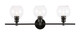 Elegant Lighting - LD2318BK - Three Light Wall Sconce - Collier - Black
