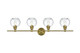 Elegant Lighting - LD2322SG - Four Light Wall Sconce - Collier - Satin Gold
