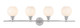 Elegant Lighting - LD2323C - Four Light Wall Sconce - Collier - Chrome and Frosted white glass