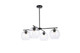 Elegant Lighting - LD2331BK - Four Light Pendant - Opus - Black and Clear