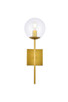 Elegant Lighting - LD2359BR - One Light Wall Sconce - Neri - Brass and Clear