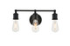 Elegant Lighting - LD4028W16BK - Three Light Wall Sconce - Serif - black