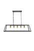Elegant Lighting - LD4061D38BRB - Five Light Pendant - Resolute - brass and black