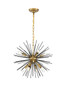 Elegant Lighting - LD5035D20BK - Eight Light Pendant - Timber - Brass and Black