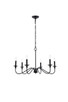 Elegant Lighting - LD5056D30MB - Six Light Chandelier - Rohan - Matte Black