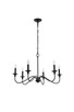 Rohan Six Light Chandelier (LD5056D30MB)