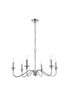 Elegant Lighting - LD5056D30PN - Six Light Chandelier - Rohan - Polished Nickel