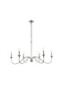 Elegant Lighting - LD5056D42PN - Six Light Chandelier - Rohan - Polished Nickel