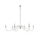 Elegant Lighting - LD5056D60PN - Six Light Chandelier - Rohan - Polished Nickel