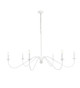 Elegant Lighting - LD5056D60WH - Six Light Chandelier - Rohan - White
