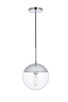 Elegant Lighting - LD6035C - One Light Pendant - Eclipse - Chrome and Clear