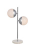 Elegant Lighting - LD6154C - Two Light Table Lamp - Eclipse - Chrome and frosted white