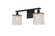 Elegant Lighting - LD7008BK - Two Light Bath - Phineas - Black and Clear