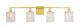 Elegant Lighting - LD7012BR - Four Light Wall Sconce - Phineas - Brass and Clear Crystals