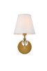 Elegant Lighting - LD7021W6BR - One Light Bath - Bethany - Brass and White Fabric Shade