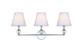 Elegant Lighting - LD7023W24C - Three Light Wall Sconce - Bethany - Chrome and White