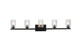 Elegant Lighting - LD7029W41BK - Five Light Bath - Cassie - Black Elegant Lighting - LD7029W41BK - Five Light Bath - Cassie - Black