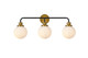 Elegant Lighting - LD7034W28BRB - Three Light Bath - Hanson - Black and Brass and Frosted Shade
