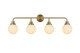 Elegant Lighting - LD7036W38SG - Four Light Wall Sconce - Hanson - Satin Gold and Opal White