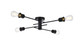 Elegant Lighting - LD7050F26BK - Four Light Flush Mount - Xavier - Black