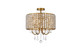 Elegant Lighting - LD712F17BR - Four Light Flush Mount - Elise - brass