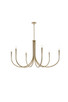 Elegant Lighting - LD722D50SG - Six Light Chandelier - Layne - Gold