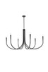 Elegant Lighting - LD722D55BK - Six Light Chandelier - Layne - Black