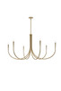 Elegant Lighting - LD722D55SG - Six Light Chandelier - Layne - Gold