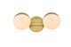 Elegant Lighting - LD7305W13BRA - Two Light Bath Sconce - Majesty - Brass