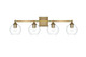 Elegant Lighting - LD7308W33SG - Four Light Wall Sconce - Eero - Satin Gold and Clear