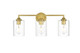 Elegant Lighting - LD7315W23BRA - Three Light Bath Sconce - Mayson - Brass and Clear