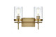 Elegant Lighting - LD7319W14SG - Two Light Wall Sconce - Taryin - Satin Gold and Clear