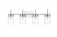 Elegant Lighting - LD7319W32CH - Four Light Bath Sconce - Benny - Chrome and Clear