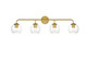 Elegant Lighting - LD7321W37BRA - Four Light Bath Sconce - Genesis - Brass and Clear
