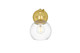Elegant Lighting - LD7325W6BRA - One Light Bath Sconce - Kai - Brass and Clear