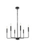 Elegant Lighting - LD740D26BK - Six Light Pendant - Willa - Black