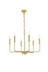 Elegant Lighting - LD740D26BRA - Six Light Pendant - Willa - Brass