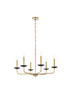 Elegant Lighting - LD812D30BRK - Six Light Pendant - Cohen - Black And Brass Elegant Lighting - LD812D30BRK - Six Light Pendant - Cohen - Black And Brass