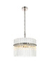 Elegant Lighting - LD925D16PN - Three Light Chandelier - Paulina - Polished Nickel